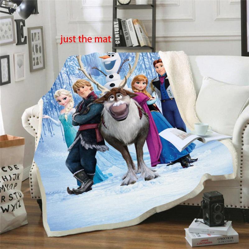 

Princess Elsa Flannel Blanket Soft And Cozy Cartoon Print Blanket For Kids 150*200 Size Style B