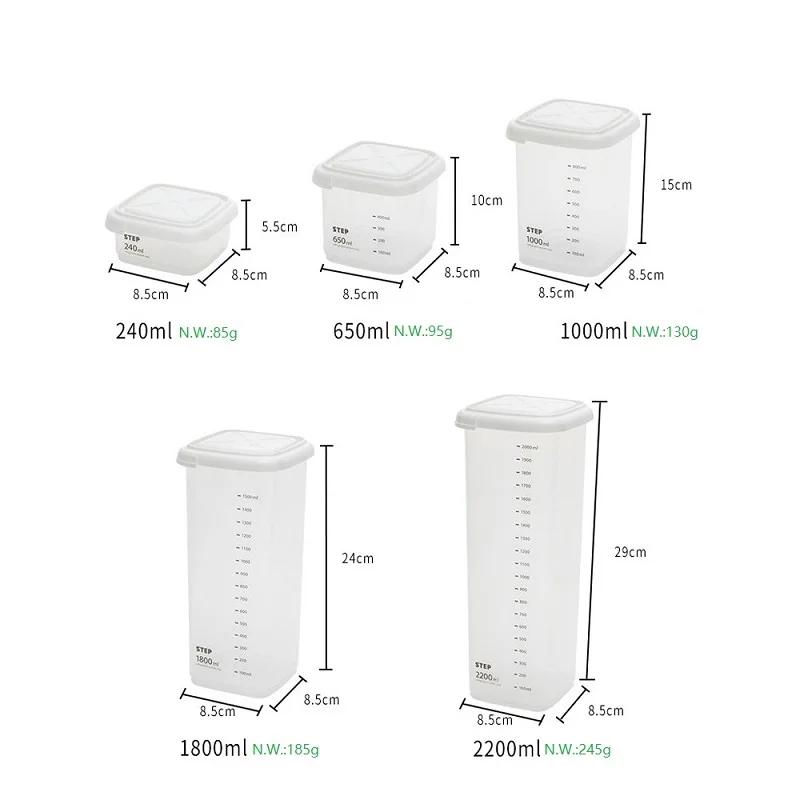Plastic Sealed Cans Kitchen Storage Box Transparent Food Canister Keep Fresh New Clear Container In Different Capacity