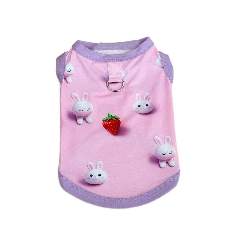 

Ultra Thin Dog Vest Breathable Dog Cat Clothes Comfortable Pet T-shirt Yorkshire 4XL розовый
