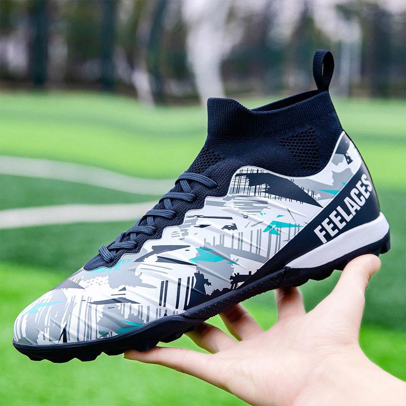 

Men Football Boots Long Spike Kids Grass Tf/Fg Training Soccer Shoes Professional Society Sneakers Outdoor Sports Football Shoes 42
