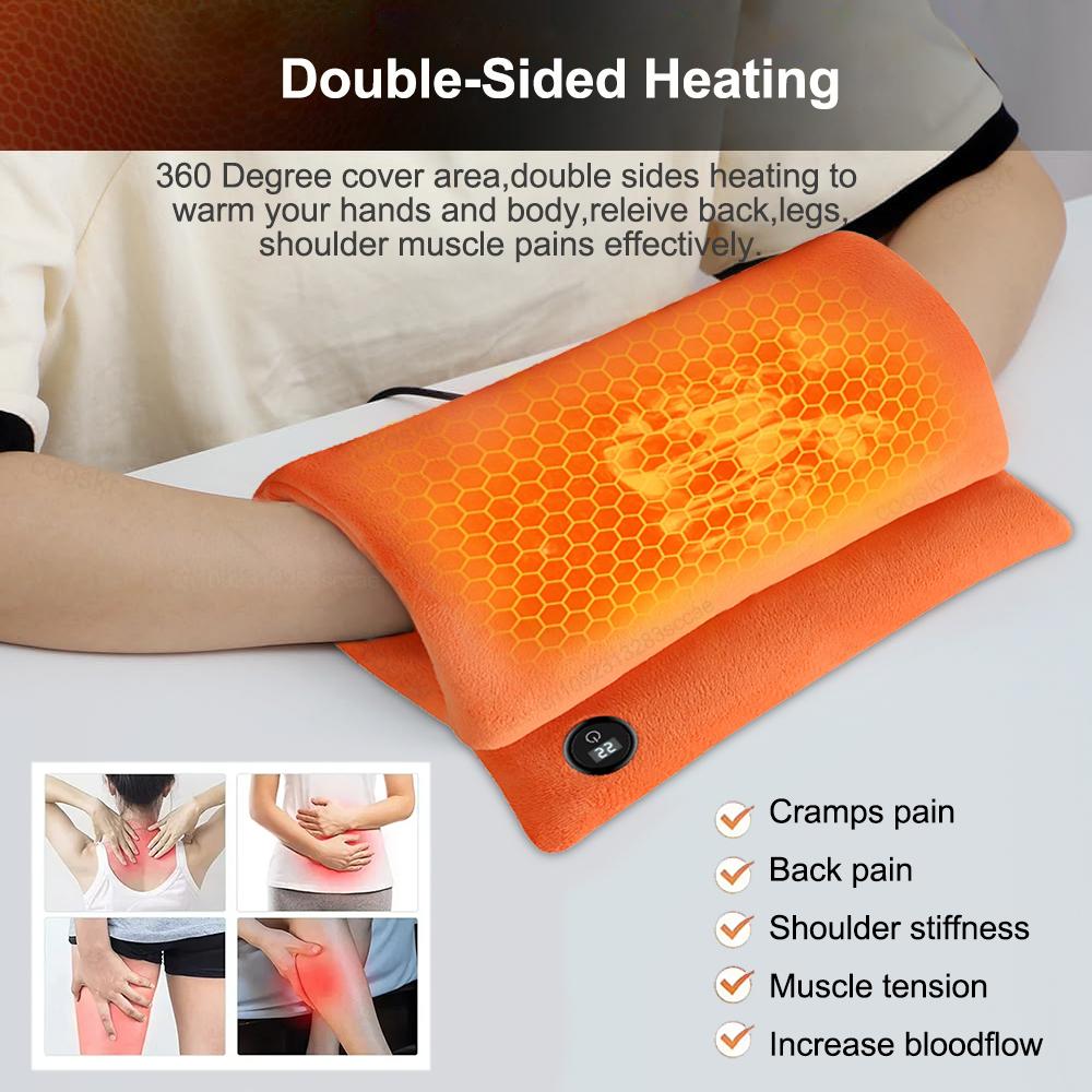 Hand Warmer USB Electric Hand Heater Graphene Heat Warm Bag Winter Hand Gloves Heating Pad Rechargeable Hands Warmer Warming Mat