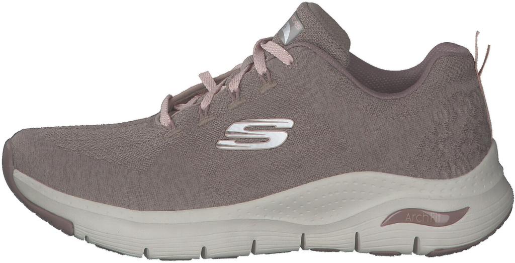 Кроссовки Skechers Arch Fit - Comfy Wave темно-таупового цвета из трикотажа с отделкой