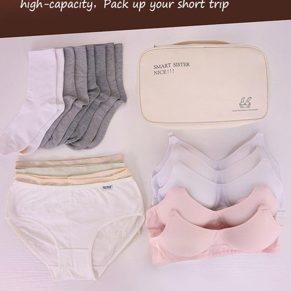 Space Saving Travel Bra Organizer Large Capacity Cosmetics Clothes Pouch Socks