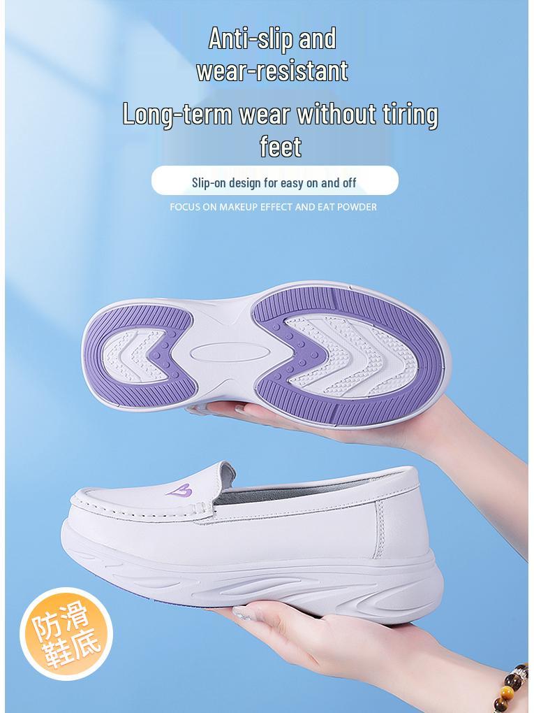 Women's Air Cushion Soft Sole Breathable Shoes - Comfortable & Versatile for Hospital Work