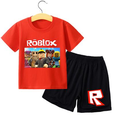 2025 MINISO Roblox Kinder Kleidung Hosen Anzug Cartoon Anime T-shirt Set Sommer Kurzarm T Shorts Kid Sportswear Outdoor Wear Kleidung