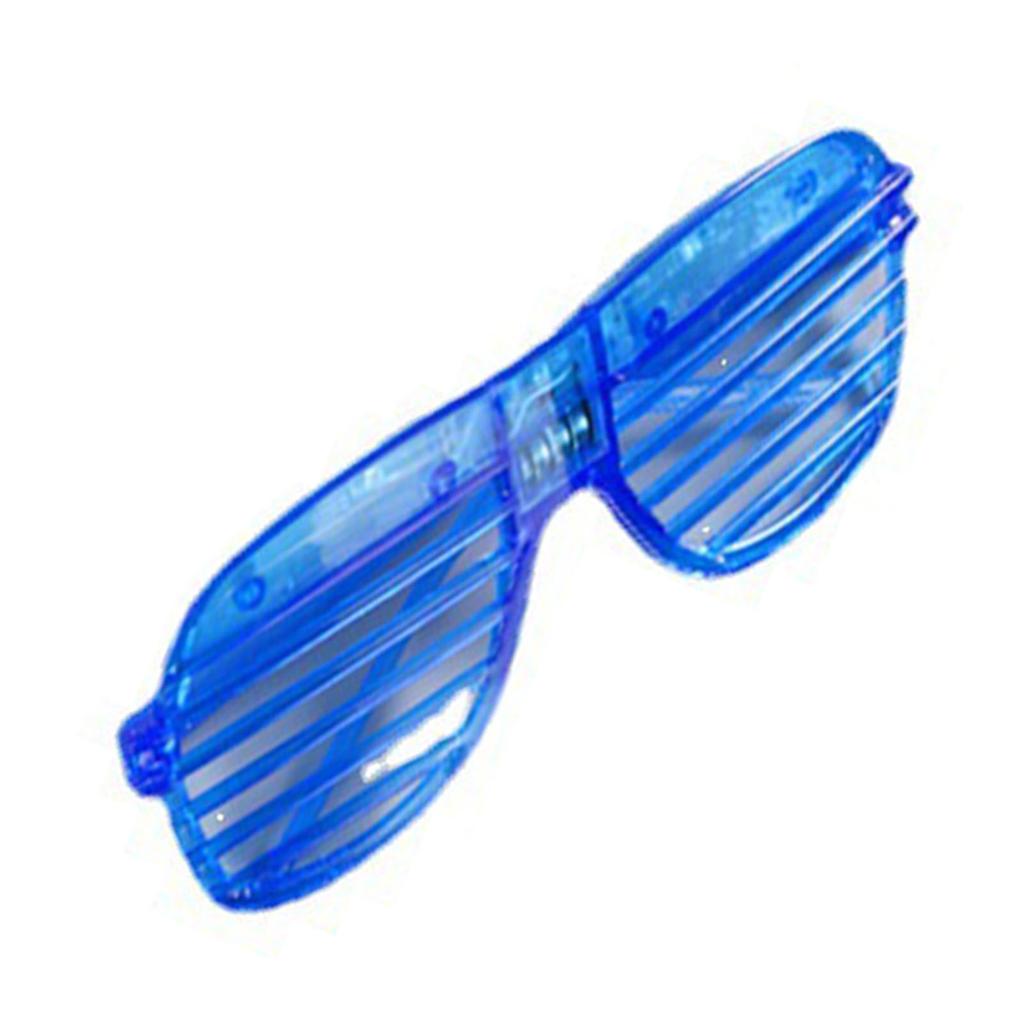 LED Sonnenbrille Leuchten im Dunkeln Blinkende Leuchtende Shutter Shades Brille für Halloween Party Blau