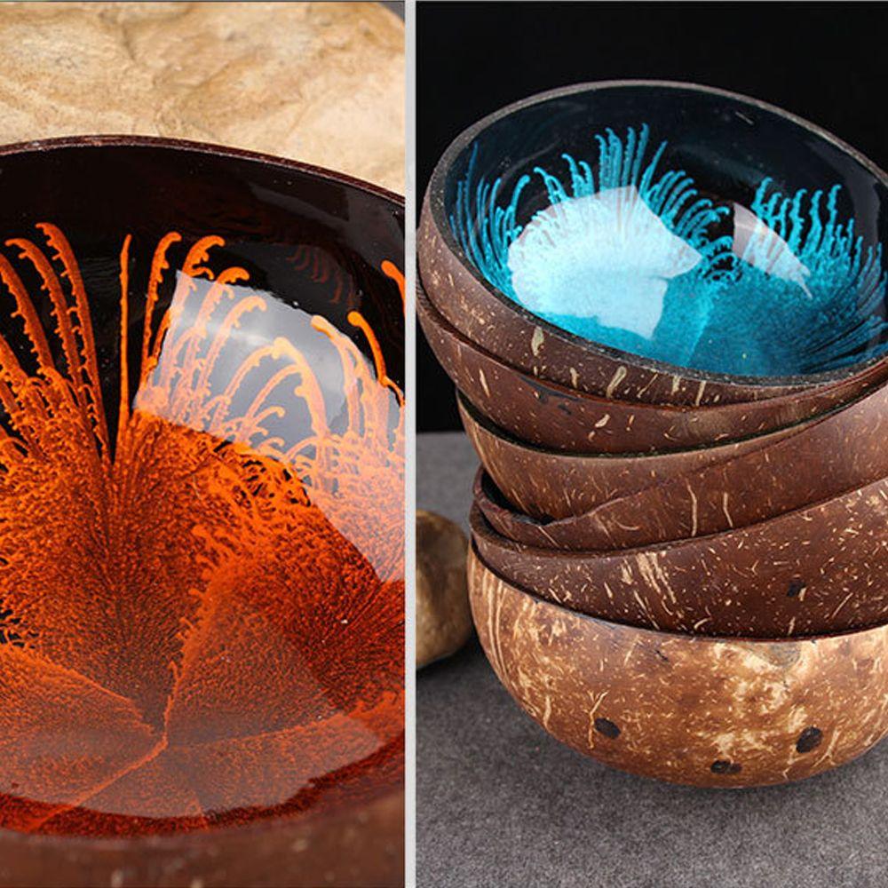 Vintage Natural Kitchen Supplies Tableware Coconut Shell Bowls Candy Dishes Storage Container