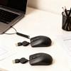 High Precisions 1000DPI Quiet Corded Mouse Ergonomic Retractable USB Cable for Efficient Work Study Gaming Comfortable