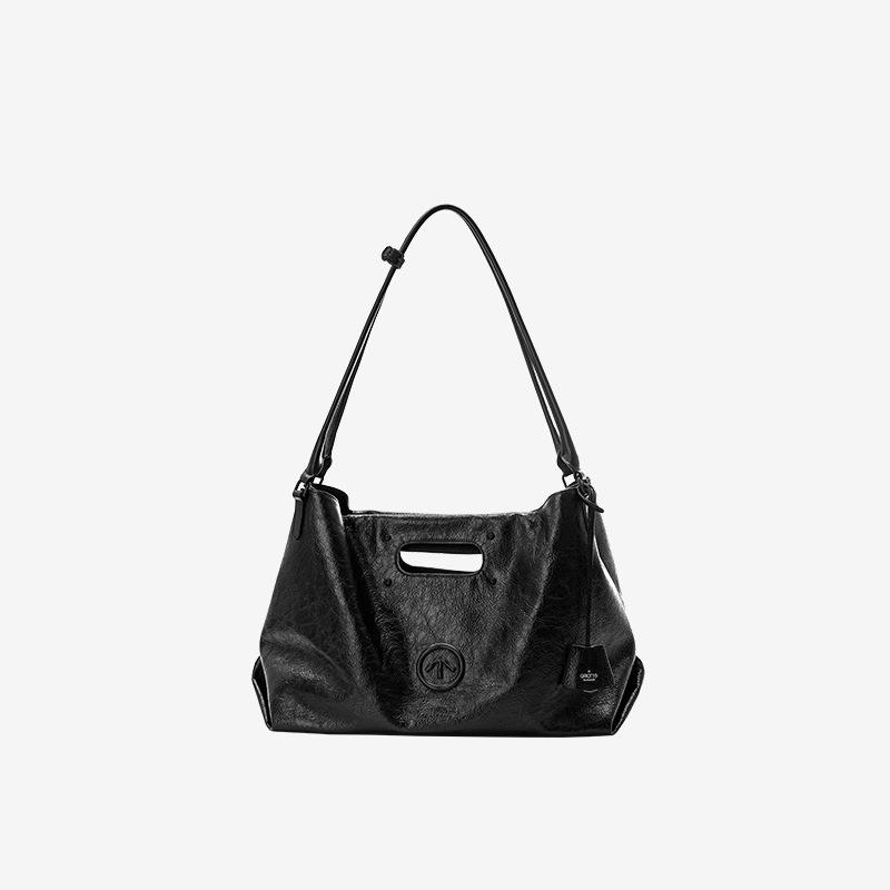 Tote Bag, A Large-capacity Commuter Leather Handle and Shoulder Soft Bag