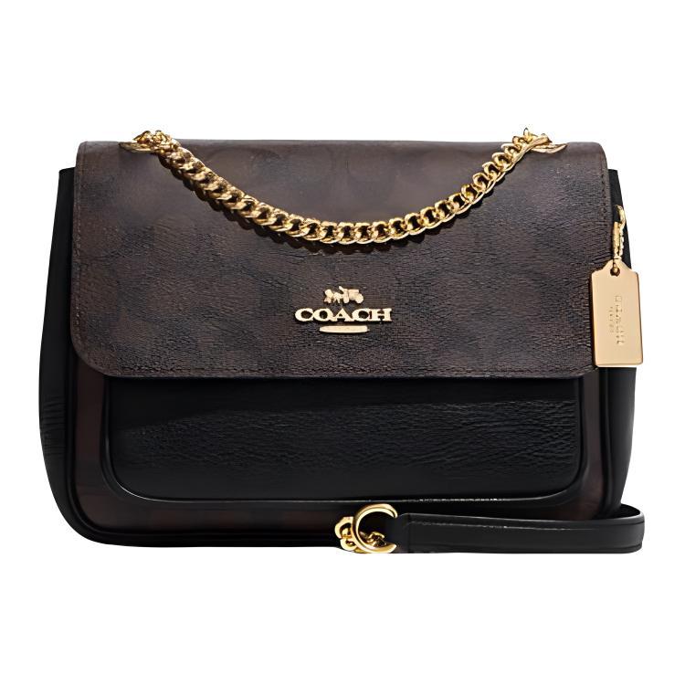 COACH Klare Cow Leather Artificial Leather Portable Crossbody Bag , Shoulder Bag Medium Women's Dark Brown (Unisex) Crossbody Bags