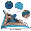 New Satin Paisley Print Hat with Brim Strapped Design Headscarf Hat Soft Breathable Sun Hats Women Fashion
