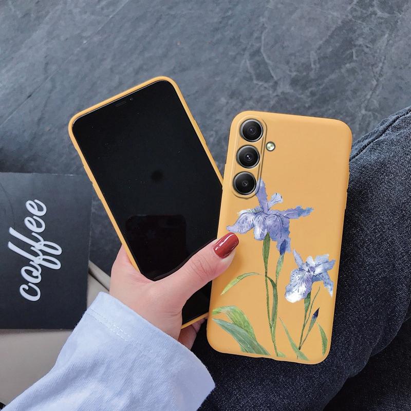 Květinové měkké silikonové pouzdro pro Xiaomi Redmi Note 13 Pro 13C Poco C65 Samsung A35 A55 A34 S24 Huawei Honor 200 Realme Camera Protective Shockproof Cover