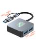 4 in 2 Type-C + USB to USB3.2*4 Interface Hub Adapter Dock for MacBook iPad Pro