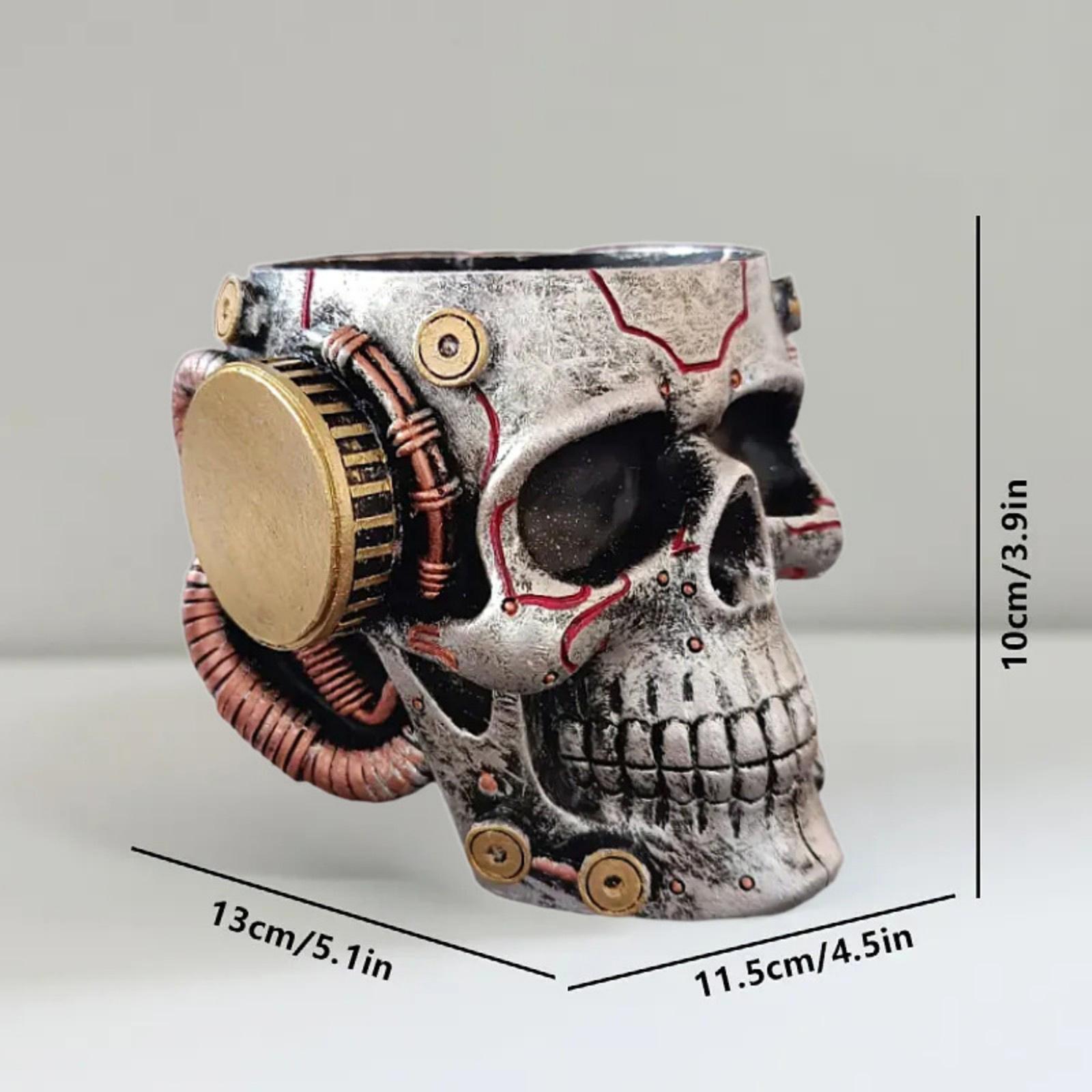 

Halloween Style Decoration Mechanical Resin Craft Pen Holder Makeup Brush Bucket Desktop Decoration Festival Ornaments One Size разноцветный