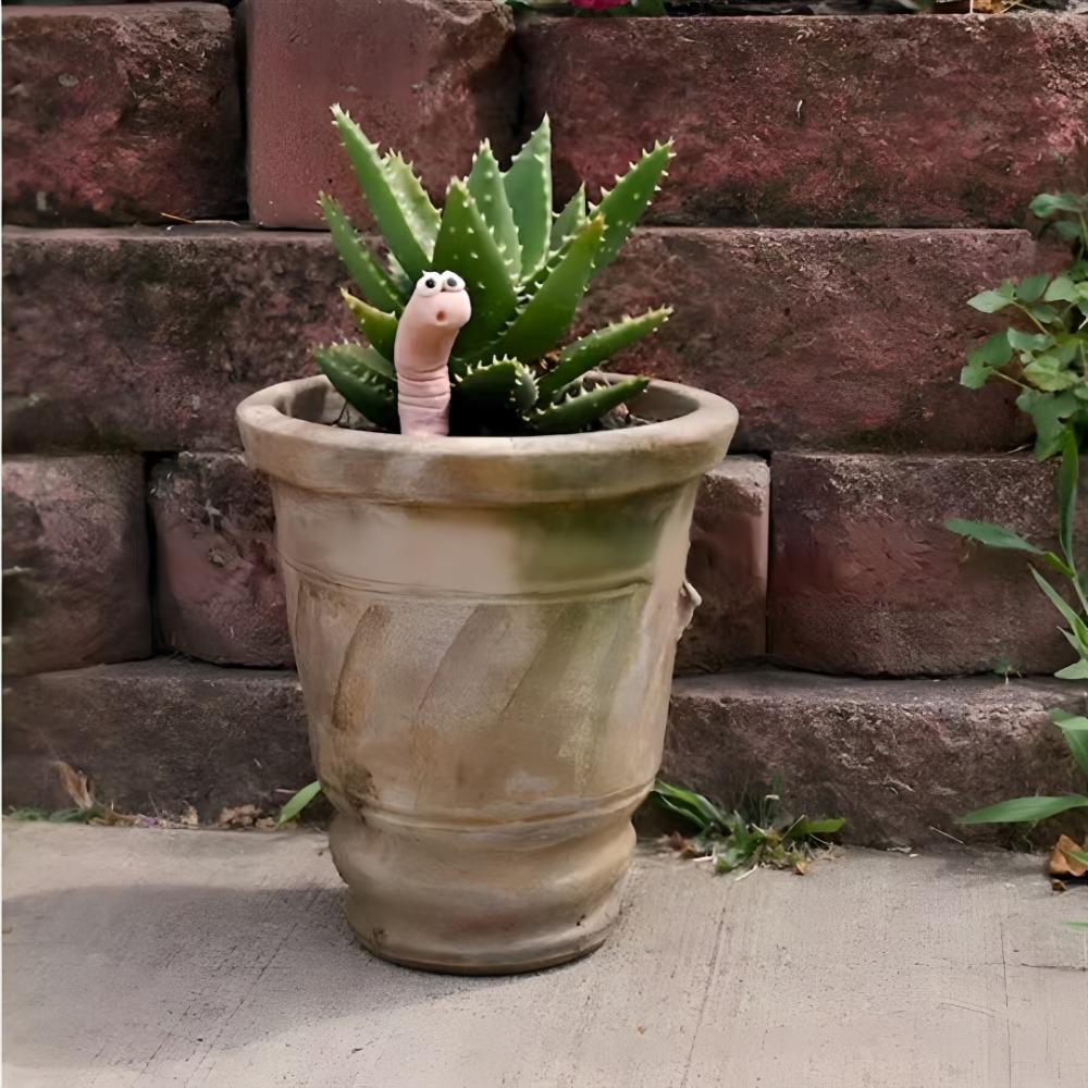 Funny Earthworm Soil Moisture Meter Metais Soil Tester Temperature Meter Plant Monitor Detector Indoor Outdoor Plant Lawn