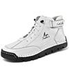 Men's Mid-Calf Leather Martin Boots - Autumn/Winter, Large Size, Handmade Casual Work Boots