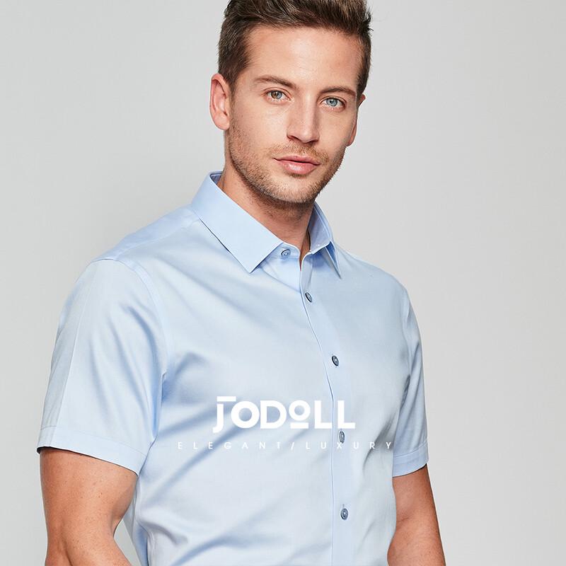 Мужская хлопково-эластичная рубашка с коротким рукавом JODOLL для бизнеса 185/108A