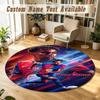 Round Rug Custom NameLamine Yamal Pattern Non Slip Carpet Home Floor Decor
