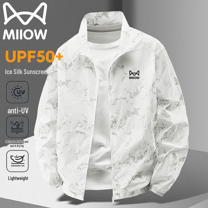 MiiOW Men s Lightweight Ice-Feel UPF 50+ Sun Protection Hoodie 3XL