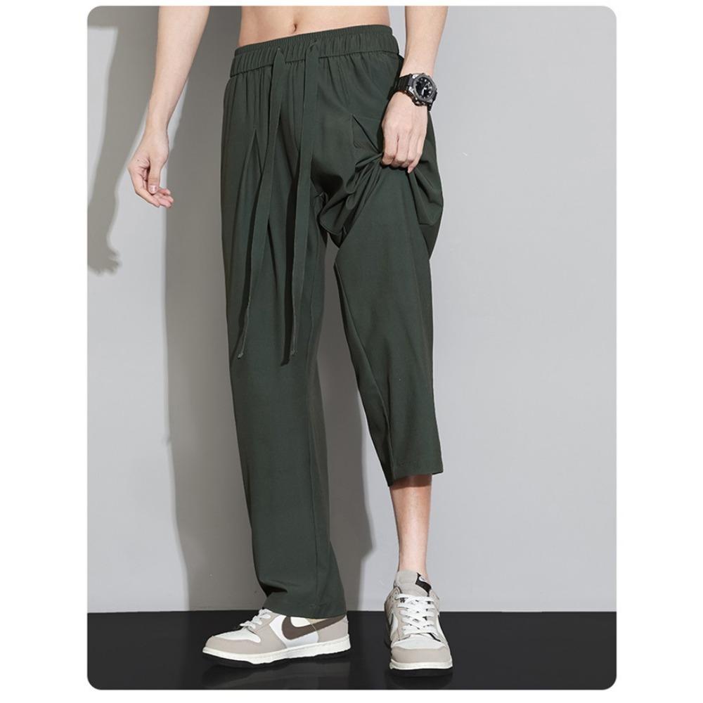 Sports Ice Silk Pants Men's Summer Breathable Straight Leg Trendy Brand Quick Drying Casual Pants Plus Size Spring and Autumn Work Pants