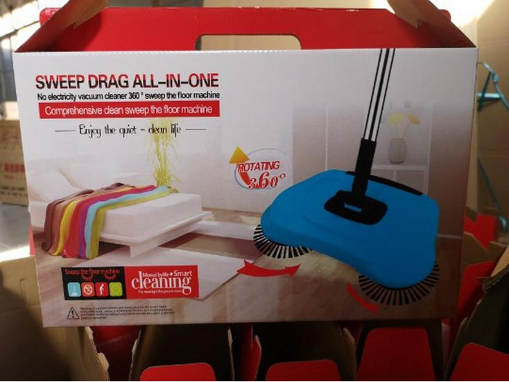 2-in-1 Mop and Broom Sweeper: Household Lazy, Push-Type Vacuum Cleaner