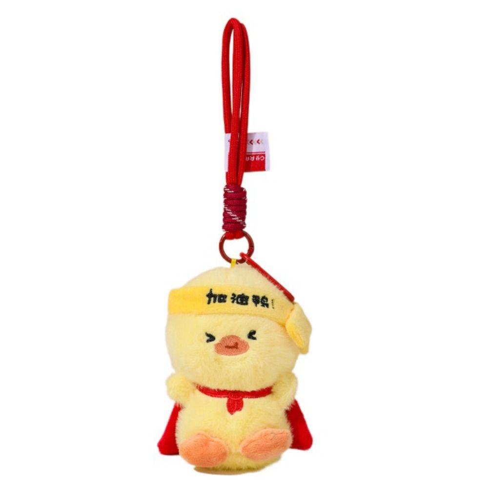 Collection Duck Pendant Doll PP Cotton Soft Stuffed Animal Keyring Duck Plush Keychain  Kids Baby