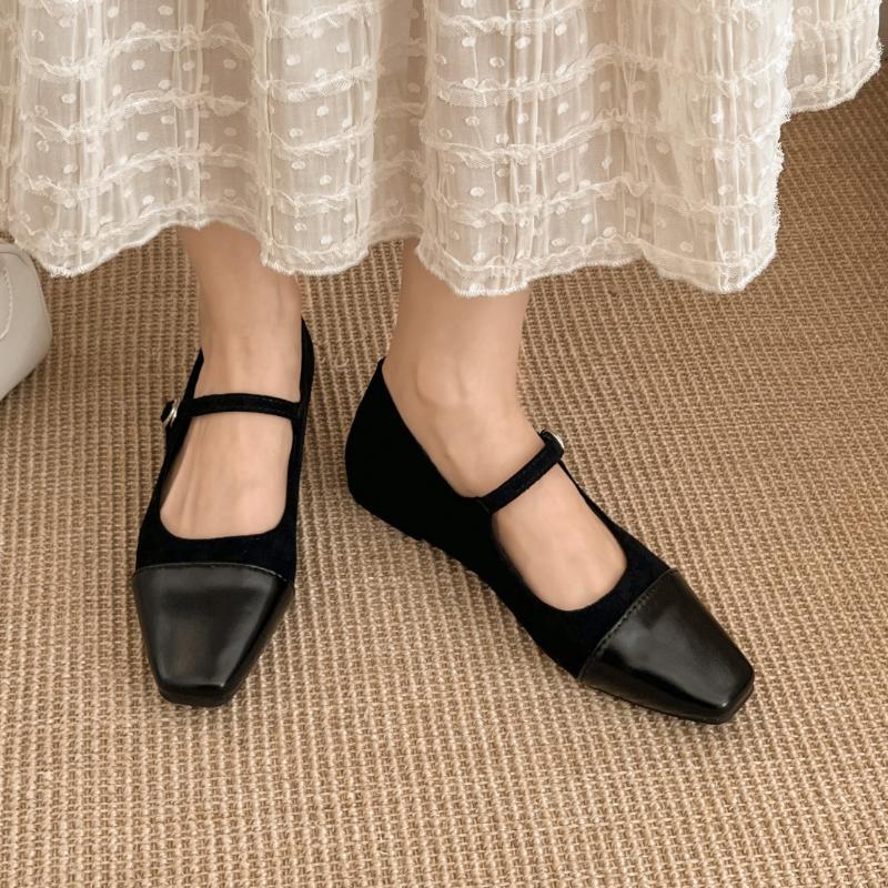Módní Elegantní Mary Janes Ploché Boty Dámské Pásek na Přezku Nízké Ležérní Balerínky Dámské Jaro Podzim Plátěné Mokasíny 2025