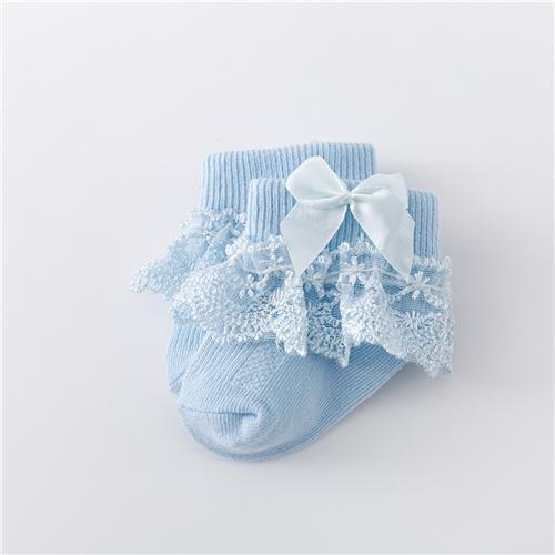 0-24Month Newborn Baby Socks For Girls Cotton Lace Infant Girls Sock Princess Bow Toddler Baby Girls Socks Spring Autumn