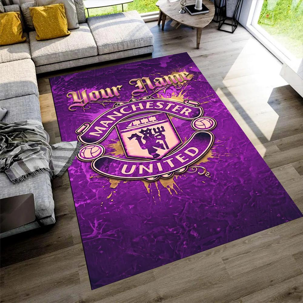 Manchester Personalized Name Floor Rug Office Rug Design for Hallway Study room Decorate room Outdoor Anti-slip Rug Anime Office Decor