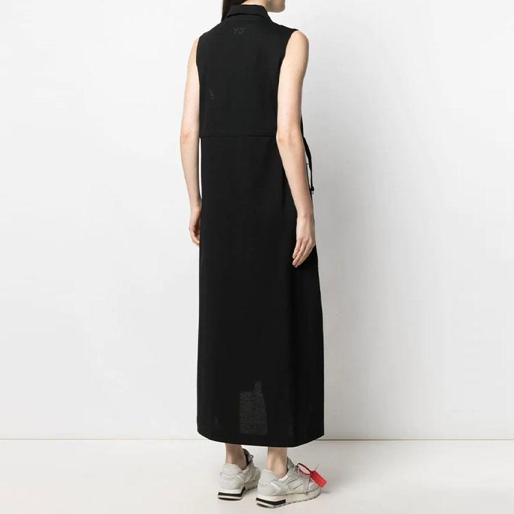 Y-3 SS21 Polo Neck Sleeveless Dress Women Dresses Black GV4354