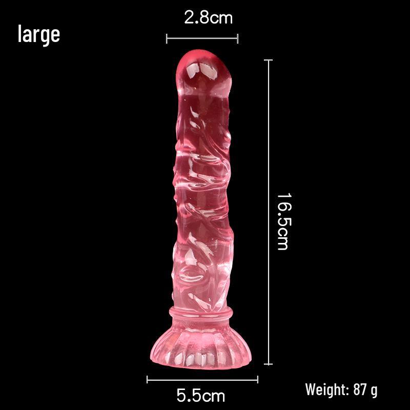 Sirena Cristal Crizantemă Ventuză Dildo & Dop Anal Filetat pentru Plăcere Realistă