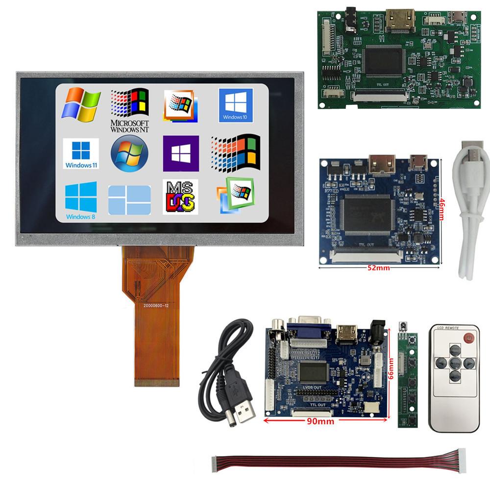 7-inch AT070TN94 LCD display monitor 800*480 HDMI driver control board universal display module compatible Raspberry Pi,Banana Pi,Orange Pi laptop