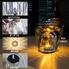Crystal Table Lamp, Diamond Table Light, Bedside Lamp, USB Rechargeable, 3 Bright Colors, Night Light, Bedroom Ambient Lighting, Cordless Decorative