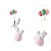 Balloon Bunny Figurine Flying Figure Sculpture Statue for Shelf Home Office