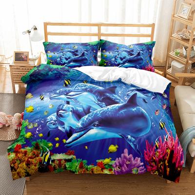 Zestaw pościeli 3D Ocean King Queen Double Full Twin Pojedynczy Rozmiar Zestaw pościeli