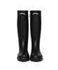 Covernat Woman Clover Heart Bag Lace-Up Rain Boots Long Black