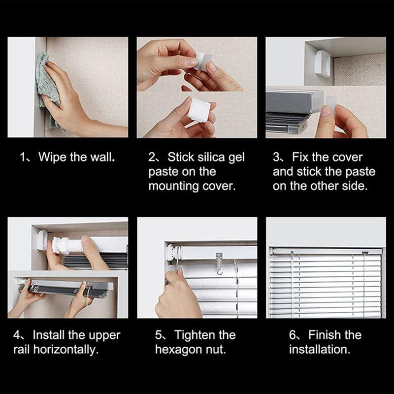 Blind Installation Code Roller 5X Roller Shutter Brackets Vertical Replacement Part Set For Home Living Room Bedroom Bathroom