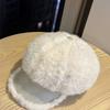New Retro Splicing Octagonal Hat Women's Autumn and Winter Plush Warm Cap Autumn Winter Fashion Accessory Beret Cap for Women