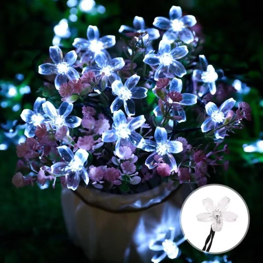 Waterproof Solar Flower String Lights 7m/12m Warm White Cherry Blossom Solar Lamp 100 LED Auto on/Off Solar Garlands Light