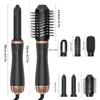 6-in-1 Hair Styler 1000W Fast Drying Motor Auto-Wrap Curling Iron Hot Air Brush Straightening Tools