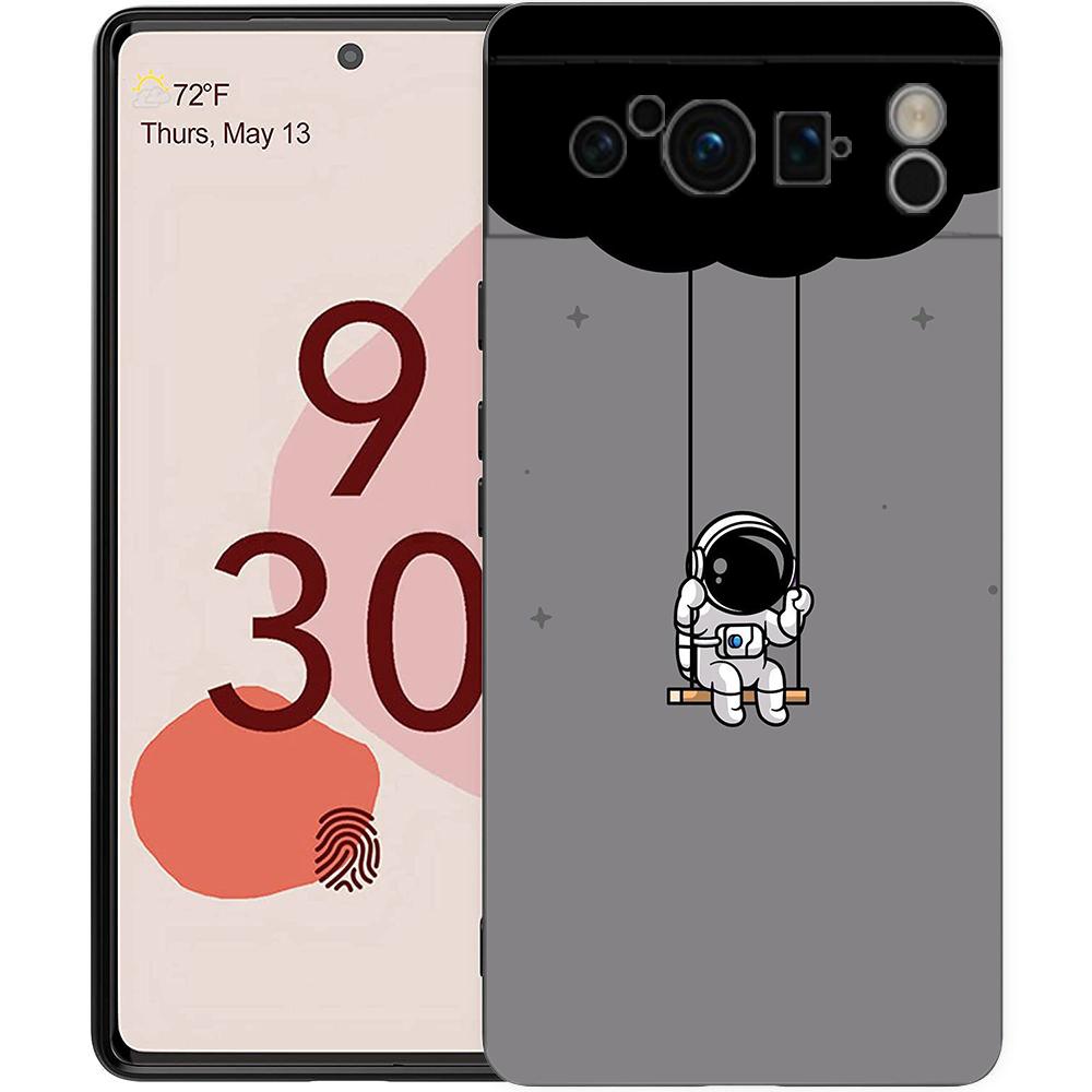 For Google Pixel 10 Pro Phone Case Pixel 9 Pro XL TPU Case Pixel 8 Pro 9A 8A 7A 7 6A 6 Pro Soft Cover Lovely Astronaut