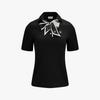 FAIRLIAR GOLF Scarf Set Open-Neck Sleeve T-Shirt (Black)