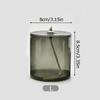 1PC Table Candle Rustic Oil Lamp with Wick Home Decoration Grey Green Cylindrical Transparent Glass Candlestick Christmas Dinner