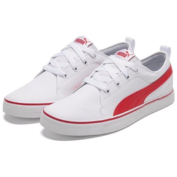 Puma Low Top Skate Shoes Unisex sneaker White Red 367928-02