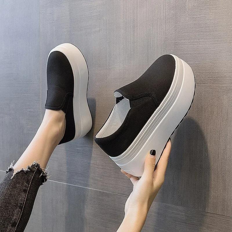 Fashion 2025 Size 34-39 Women Casual Loafers Leopard Flats Shoes Real Leather Platform Summer Slip-On Slouchy Mid Heels Daily