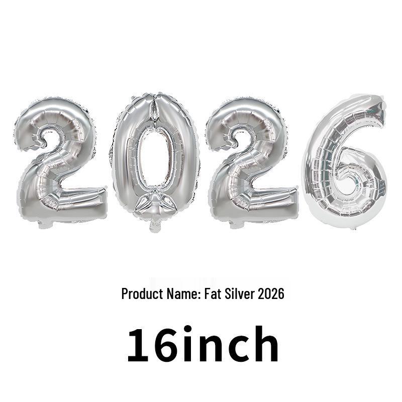 2026 New Year's Party Large 32" & 40" Number Foil Balloons Set