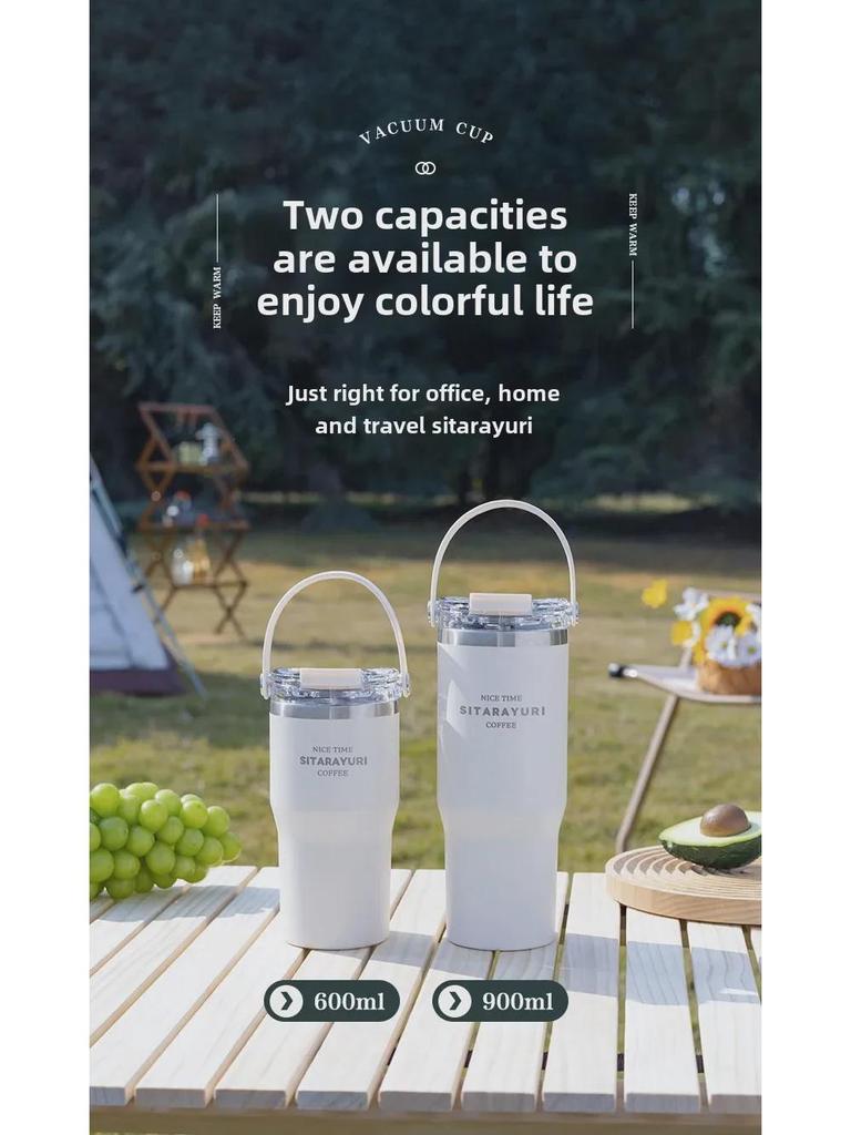 High-Quality Stainless Steel Thermos with Dual Straw - Perfect for Fitness Enthusiasts and Car Use