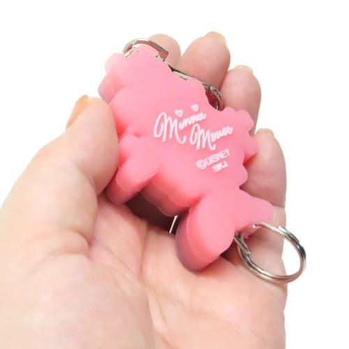 SK Japan Disney Minnie Mouse Rubber Reel Keychain 16537