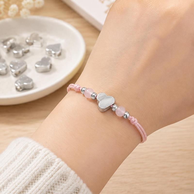 Side-Drilled Heart Spacer Beads, 100 Zinc Alloy Beads for Necklaces, Bracelets, Anklets, Chokers, and Jewelry Designs