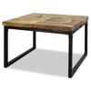 Vidaxl Coffee Table Made of Teak Wood and Resin, 60 X 60 X 40 Cm